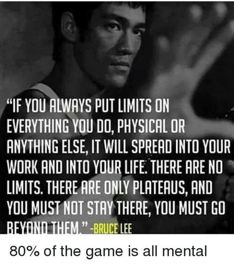 If You Always Put Limits On Everything You Do Physical Or Anything Else