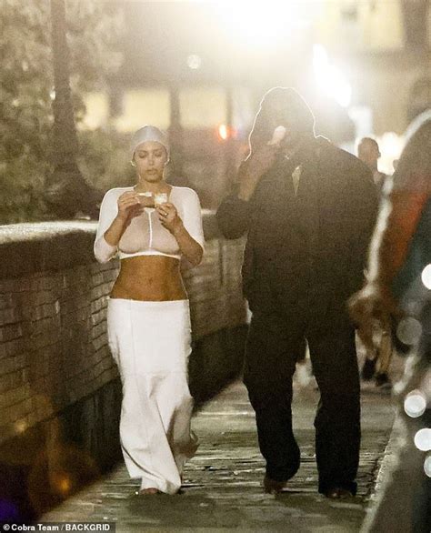 Kanye West S Wife Bianca Censori Readjusts Her Cleavage During Romantic Outing In Florence