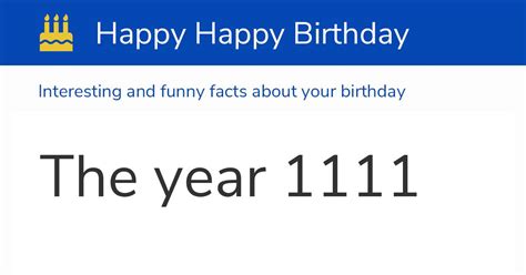 The Year 1111 Calendar History And Birthdays