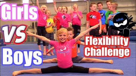 Girls Vs Boys Gymnastics Flexibility Challenge Youtube