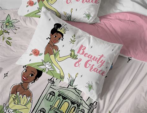 Disney The Princess And The Frog Beauty Grace Piece Queen Size Bed Set Includes Comforter Sheet