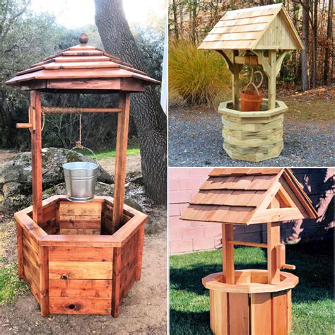 Plans, pictures, and instructions on how to build a wishing well. 15 Free Wishing Well Plans with Detailed Instructions