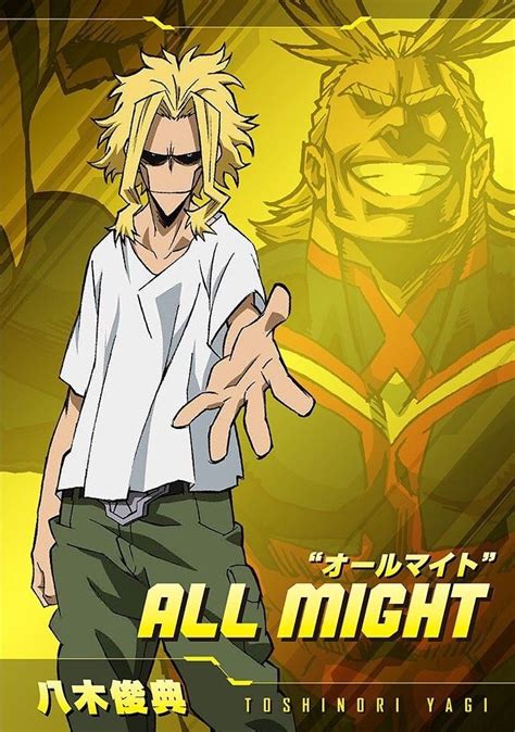 Toshinori Yagiall Might Hero Poster All Might Toshinori Anime Boku