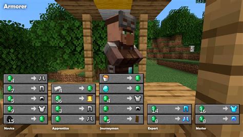 Minecraft Villager Trade Chart