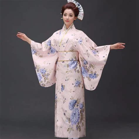 new arrival japanese women original yukata dress traditional kimono with obi performance dance