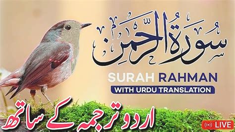 Surah Rahman Urdu Tarjuma Ke Sath Qari Abdul Basit Abdul Samad Youtube