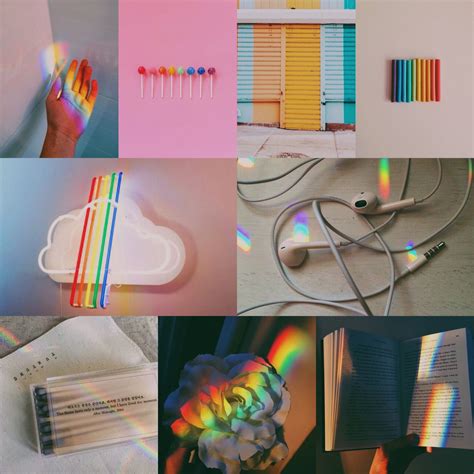 Rainbow 🌈 Aesthetic Moodboard Rainbow Rainbow Aesthetic Retro