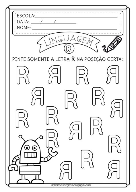 Atividades Letra R Logo Que Estão Aprendendo A Traçar As Letras E A