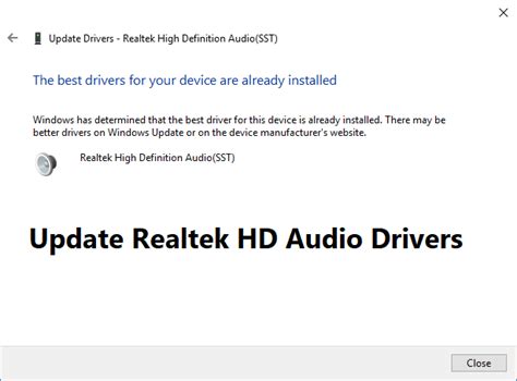 Cómo Actualizar Los Controladores De Audio Hd De Realtek En Windows 10