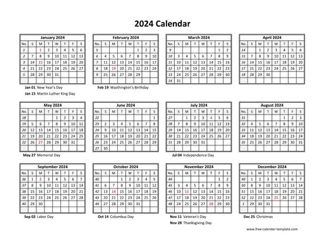 Printable 2024 2024 Calendar Printable Calendar 2024