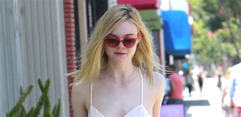 Elle Fanning Flashes A Smile While Out In La Elle Fanning Just