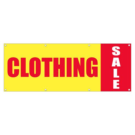 Clothing Sale Promotion Business Sign Banner 4 Feet X 2 Feet W 4