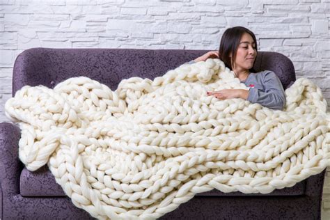 Super Chunky Knit Throw Blanket Chunky Knit Blanket Blanket Etsy