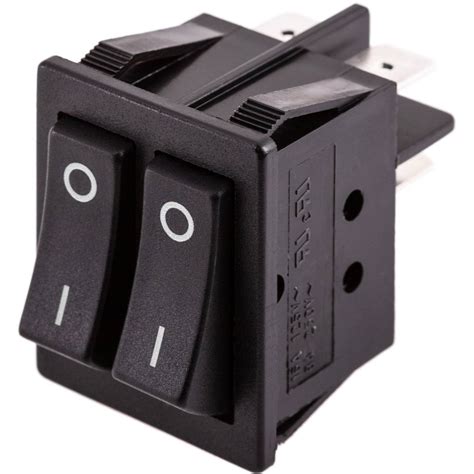 Interruptor Basculante Negro Dos Canales Dpdt 6 Pin Cablematic