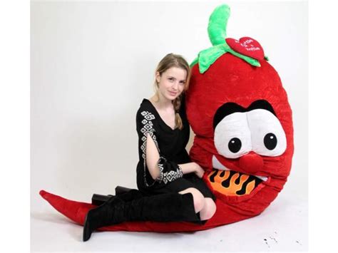 Big Plush Hot Pepper 6 Foot Soft Huge 72 Inch Embroidered Heart Says A