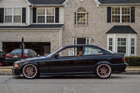 Black Bmw E36 Coupe On Some Nice Gold And Polished 85x18 Bbs Rk Ii