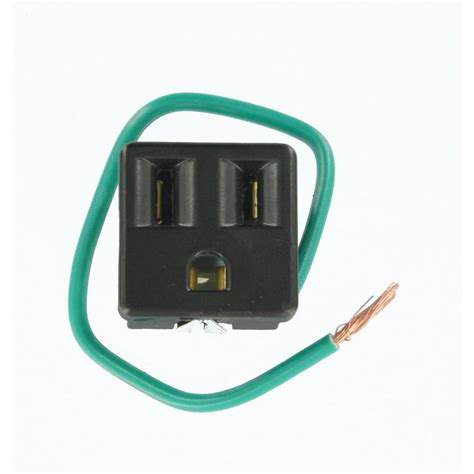 Leviton 15 Amp 125 Volt Snap In Grounding Outlet Black 1374 500 The