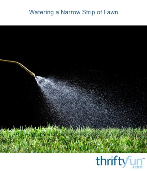 Watering A Narrow Strip Of Lawn Thriftyfun