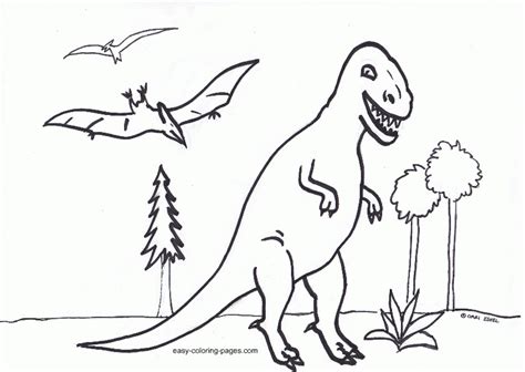 Stegosaurus coloring page.the stegosaurus was a large plant eating dinosaur whose name means roofed dinosaur. Easy Dinosaur Coloring Pages - Coloring Home