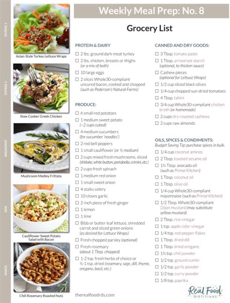 12 Meal Prep Menus Grocery Lists The Real Food Dietitians Meals