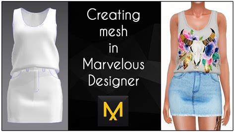 Creating A Mesh For The Sims 4 In Marvelous Designer Youtube
