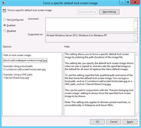 How To Use Group Policy To Change The Default Lock Screen Image In