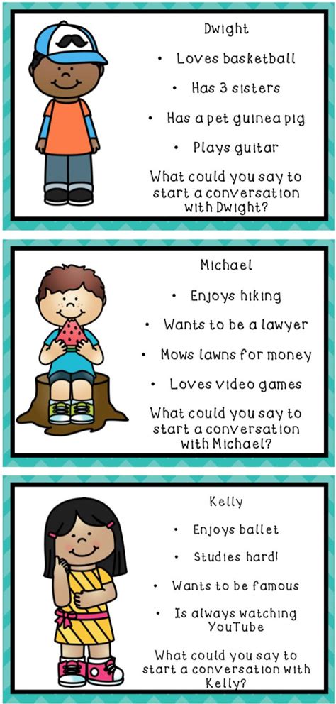 Conversation Starters Social Skills For Middle School And High School