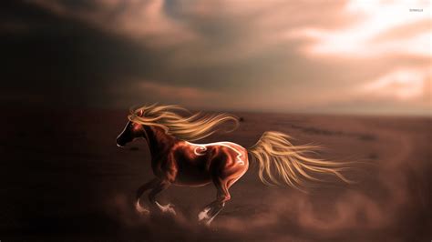 Majestic Horse In The Desert Wallpaper Fantasy Wallpapers 25789
