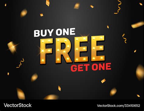 Buy One Get One Free Sale Offer Design Royalty Free Vector