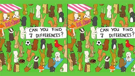 Brain Teaser Spot 7 Differences In Two Images Within 17 Seconds Can You
