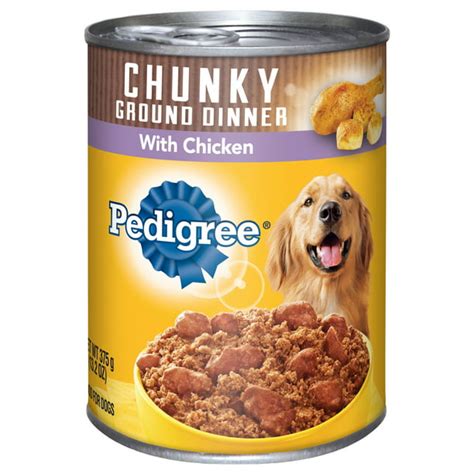 Pedigree Chunky Ground Dinner With Chicken Canned Dog Food 132 Ounces