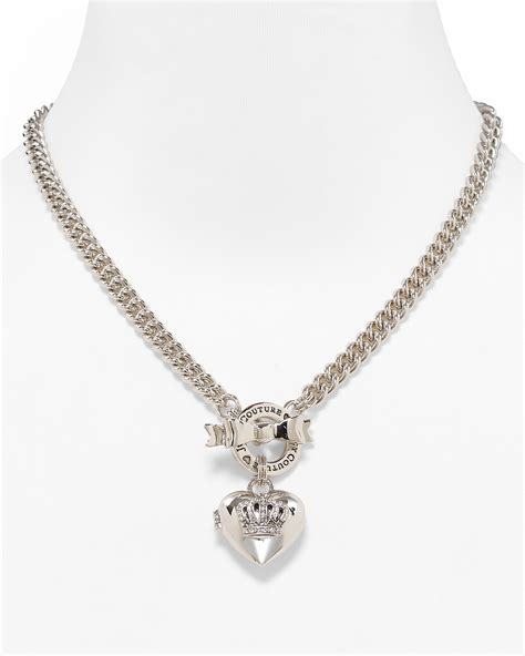 Juicy Couture Heart Locket Bow Toggle Necklace 15l Bloomingdales