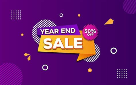 Premium Vector Year End Sale Poster Sale Banner Design Template With