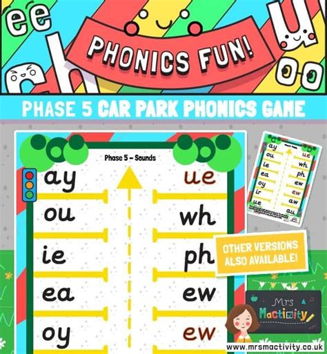 The other five phonics games are to teach cvc word families with vowels a, e, i, o, and u. Phase 5 Car Park Phonics Game | Phonics games, Phonics ...