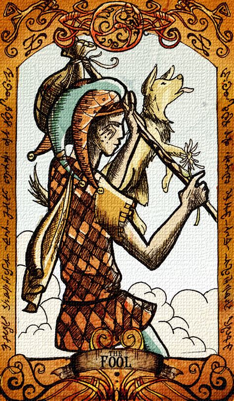 The fool is one of the 78 cards in a tarot deck. The Fool Tarot by zoziejane on DeviantArt
