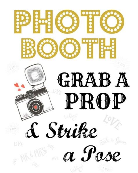 Free Printable Photo Booth Sign Printable Word Searches