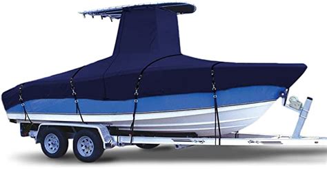 Zenicham 600d Marine Grade Fade And Tear Resistant Trailerable T Top Boat Cover