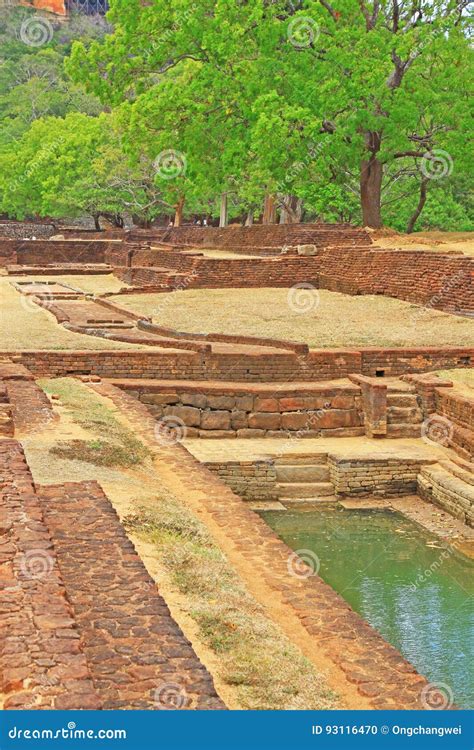 Sigiriya Water Garden Sri Lanka Unesco World Heritage Stock Photo