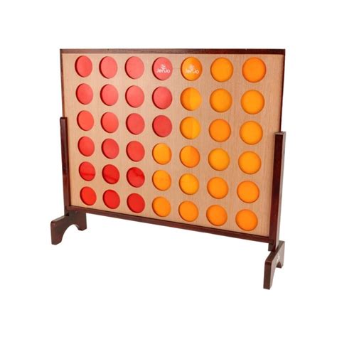 Giant4 Hardwood Indoor Outdoor Giant Connect Four In A Row Game Set
