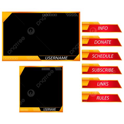 Twitch Stream Panels Vector Design Images Twitch Stream Panels Concept