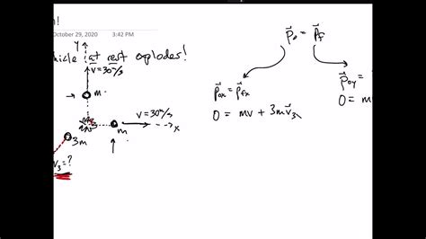 Example 2d Conservation Of Momentum Youtube