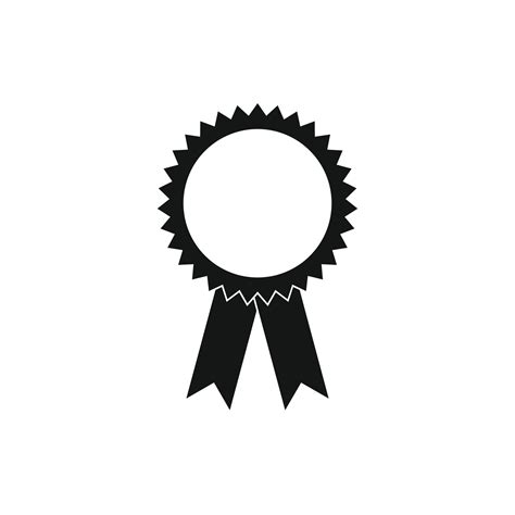 Blank Award Rosette With Ribbon Icon Simple Style 14165867 Vector Art