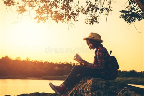 Women Read Book In The Holiday In Quiet Nature Concept Reading A Book