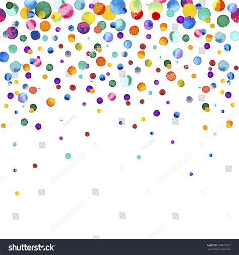 Confeti Color Arcoiris Cayendo Desde Arriba Vector De Stock Libre De
