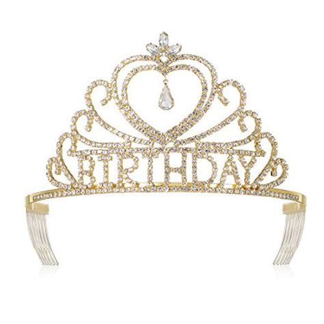 Dczerong Queens Birthday Tiaras Crowns Gold For Women Birthday Pageant