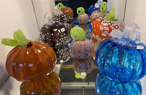 Blown Glass Pumpkins Jordan Valley Glassworks