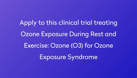 Ozone O3 For Ozone Exposure Syndrome Clinical Trial 2024 Power