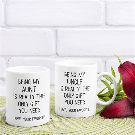 Being My Aunt And Uncle Is Really The Only Gift You Need Mug Set Love Your Favorite Niece Or