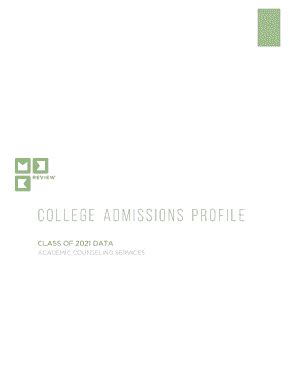 Fillable Online COLLEGE ADMISSIONS PROFILE Fax Email Print PdfFiller