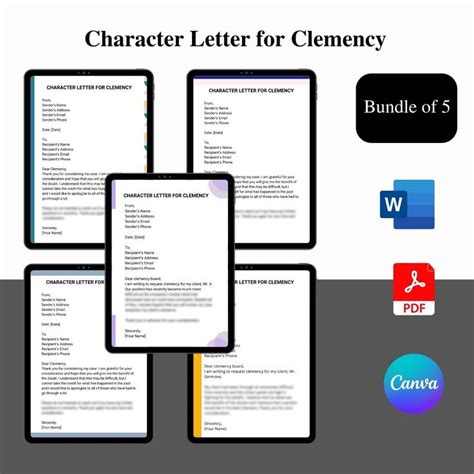 Character Letter For Clemency Template In Pdf And Word In 2022